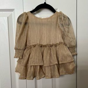 Gold dress for baby girl